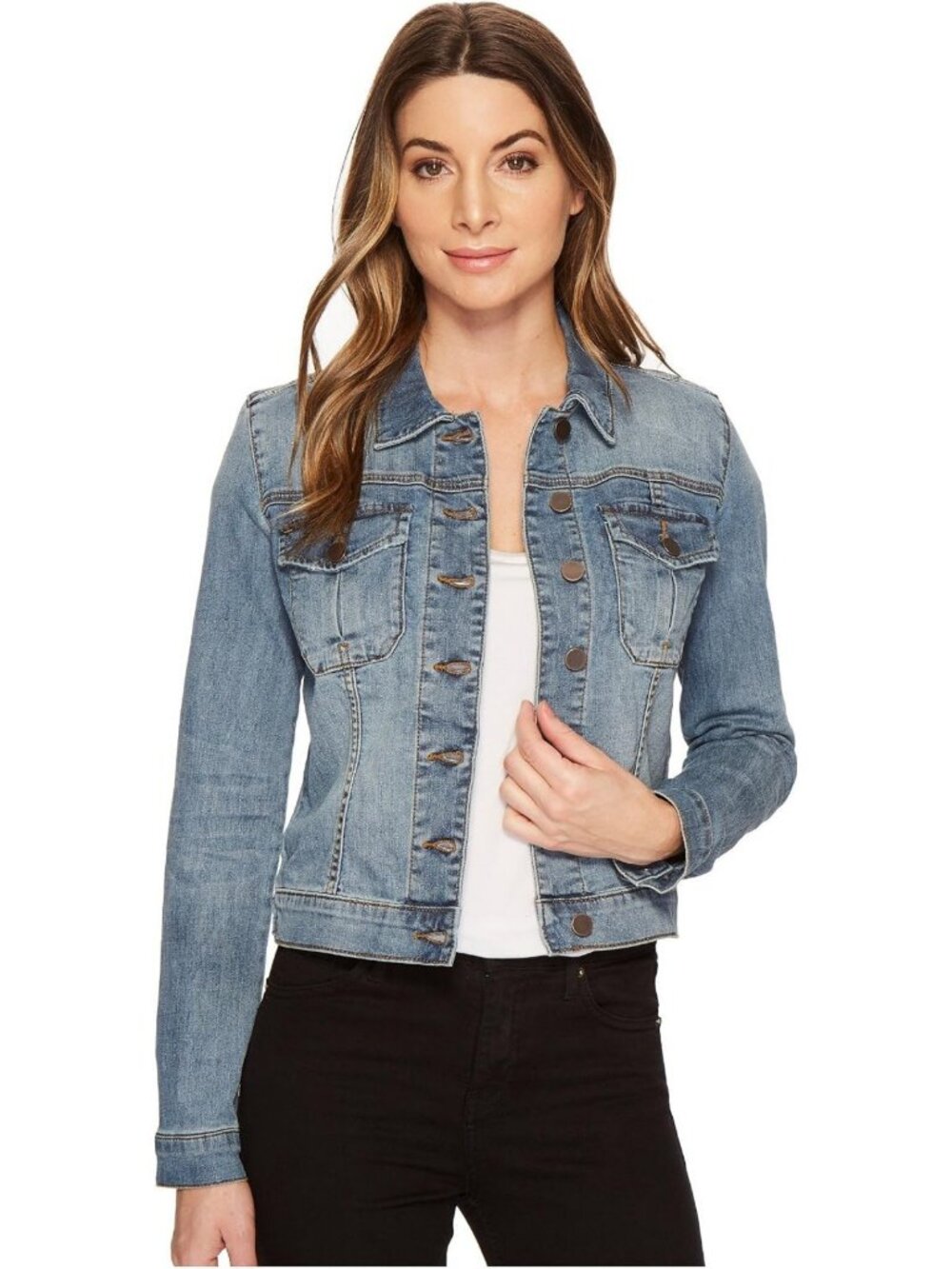 Stylish Women's Denim Jean Jacket - Classic Fit, Versatile, Casual Chic